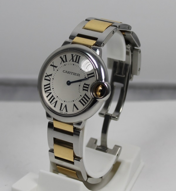 Cartier Uhr Ballon Bleu Quarz Stahl-Gold Ref.-Nr. W69008Z3 mit Box und Papieren